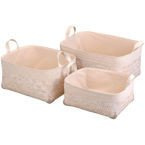 Coș de bambus pentru depozitare, organizator - 3 bucăți în set